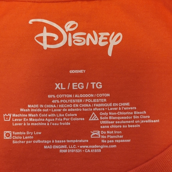 Disney Stitch Cropped Coral Tee Size XL Junior - Picture 6 of 6